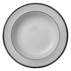Vera Wang for Wedgwood Lace Platinum Soup Plate, White, Dia.23cm